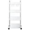 4-Tier Transparent Storage Trolley - Durable & Versatile