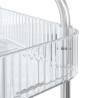 4-Tier Transparent Storage Trolley - Durable & Versatile