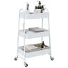  Storage Trolley 3-Tier White 42x41.5x77 cm Steel Colour white Quantity in Package 1 