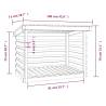 Firewood Rack Black 108x73x79 cm - Solid Pine Storage Solution