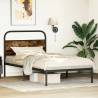 Smoked Oak Bed Frame 100x200 cm - Sturdy & Elegant Design