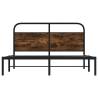 Elegant Smoked Oak Bed Frame 120x190 cm - No Mattress