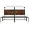 Smoked Oak Bed Frame 160x200 cm - Sturdy and Elegant Design