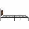 Smoked Oak Bed Frame 160x200 cm - Sturdy and Elegant Design