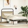 Single Bed Frame 90x190 cm - Sonoma Oak & Steel | Hipomarket