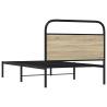 Single Bed Frame 90x190 cm - Sonoma Oak & Steel | Hipomarket