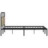 Sonoma Oak Bed Frame 140x200 cm - Sturdy Steel Construction