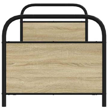 Robust 80x200 cm Bed Frame Without Mattress - Sonoma Oak