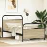 Elegant Bed Frame 100x200 cm in Sonoma Oak | Hipomarket