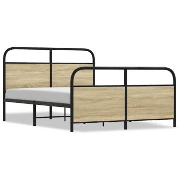 Bed Frame Without Mattress 120x190 cm Small Double Sonoma Oak