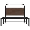 Brown Oak Bed Frame 100x190 cm - Sturdy & Elegant Design