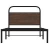 Brown Oak Bed Frame Without Mattress 107x203 cm - HipoMarket