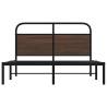 Elegant Brown Oak Bed Frame 140x200 cm - HipoMarket