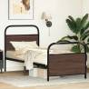 Small Single Bed Frame 75x190 cm in Brown Oak | Hipo Market