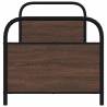 Small Single Bed Frame 75x190 cm in Brown Oak | Hipo Market