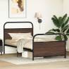 Brown Oak Bed Frame 90x190 cm - Single, No Mattress Included