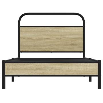 Sonoma Oak Bed Frame 100x200 cm - Durable & Stylish Design