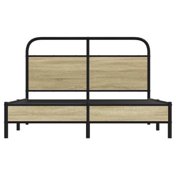 Sonoma Oak Bed Frame 140x200 cm - Stylish & Sturdy Design