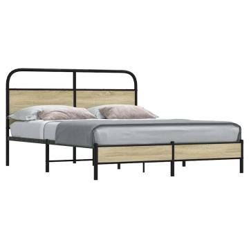 Robust Bed Frame 160x200 cm - Sonoma Oak - No Mattress