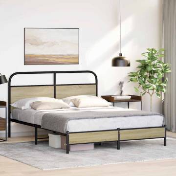 Robust Bed Frame 160x200 cm - Sonoma Oak - No Mattress