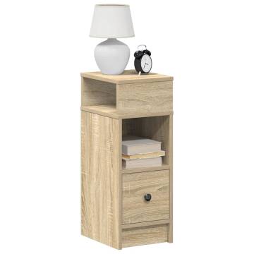 Stylish Sonoma Oak Bedside Cabinets - 2 pcs with Drawer