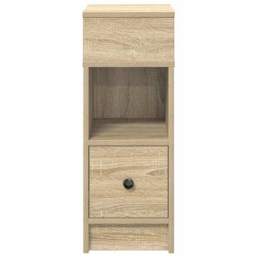 Stylish Sonoma Oak Bedside Cabinets - 2 pcs with Drawer