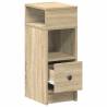 Stylish Sonoma Oak Bedside Cabinets - 2 pcs with Drawer