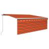 Manual Retractable Awning 4x3m - Orange & Brown | HipoMarket