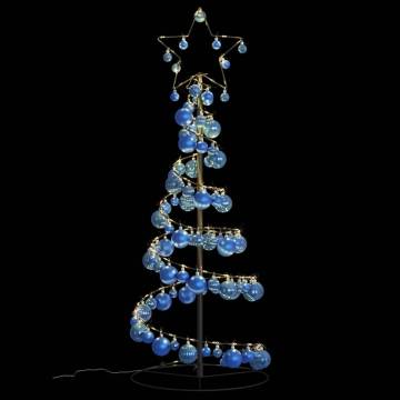 Christmas Tree Light Cone with Baubles - 80 LEDs Warm White