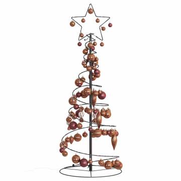 Christmas Tree Light Cone with Baubles - 80 LEDs Warm White