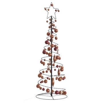 Christmas Tree Light Cone with Baubles - 100 LEDs Warm White