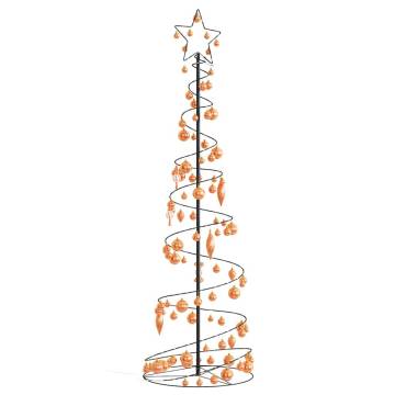 Christmas Tree Light Cone with Baubles – 120 LEDs Warm White