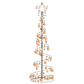 Christmas Tree Light Cone with Baubles – 120 LEDs Warm White