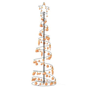 Christmas Tree Light Cone with Baubles – 120 LEDs Warm White