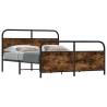  Metal Bed Frame without Mattress Smoked Oak 200x200 cm Colour smoked oak Size 200 x 200 cm Model with headboard & footboard 