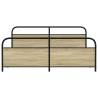 Sonoma Oak Metal Bed Frame 193x203 cm - Stylish & Sturdy