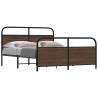  Metal Bed Frame without Mattress Brown Oak 150x200 cm King Size Colour brown oak Size 150 x 200 cm Model with headboard & footboard 