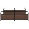 Metal Bed Frame Without Mattress | Brown Oak 200x200 cm