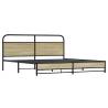 Sonoma Oak Metal Bed Frame 180x200 cm Super King - Robust Design