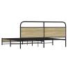 Sonoma Oak Metal Bed Frame 180x200 cm Super King - Robust Design