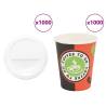 Paper Coffee Cups with Lids - 1000 pcs 8oz | HipoMarket