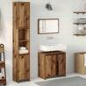 3 Piece Bathroom Furniture Set - Old Wood Engineered Wood