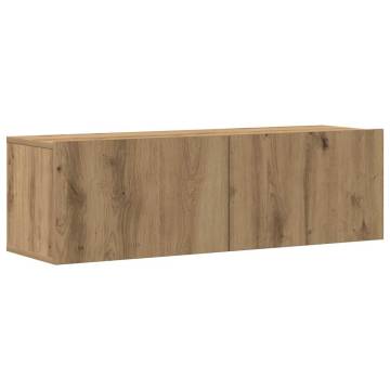 Wall Mounted TV Cabinets - Artisan Oak, 100x30x30 cm - 4 pcs