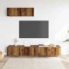 Wall Mounted TV Cabinets - Stylish 3 pcs Old Wood Design