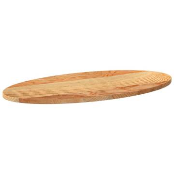 Light Brown Oak Table Top - 80x40 cm Oval | HipoMarket