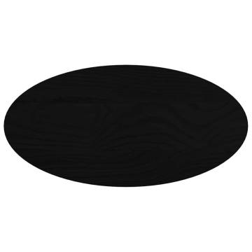 Table Top Dark Brown 80x40 cm Solid Wood Oak Oval | HipoMarket