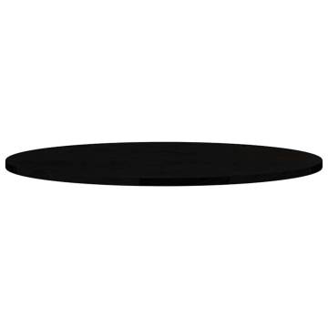 Table Top Dark Brown 80x40 cm Solid Wood Oak Oval | HipoMarket