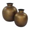 HSM Padua Small Vase - 30x35 cm Gold & Grey | Hipomarket