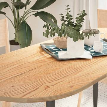 Table Top 140x60x2 cm Solid Wood Oak Oval - HipoMarket