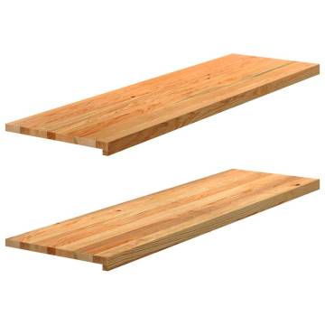 Light Brown Solid Oak Window Sills - 2 pcs | HipoMarket